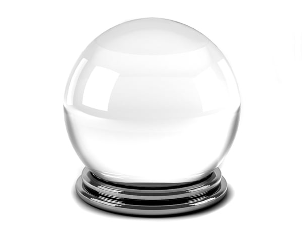 Magic crystal ball isolated over a white background